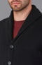 Mens Midweight 100% Cotton Shawl Collar Cardigan Black-Cardigan-Paul James Knitwear-S-Black-Urbanheer
