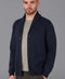 Mens Midweight 100% Cotton Shawl Collar Cardigan Navy-Cardigan-Paul James Knitwear-S-Navy-Urbanheer