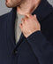 Mens Midweight 100% Cotton Shawl Collar Cardigan Navy-Cardigan-Paul James Knitwear-S-Navy-Urbanheer