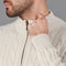 Mens Midweight Cotton Cable Zip Neck Jumper Ecru-Jumper-Paul James Knitwear-S-Ecru-Urbanheer