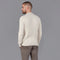 Mens Midweight Cotton Cable Zip Neck Jumper Ecru-Jumper-Paul James Knitwear-S-Ecru-Urbanheer