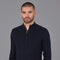 Mens Midweight Cotton Cable Zip Neck Jumper Navy-Jumper-Paul James Knitwear-S-Navy-Urbanheer