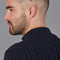 Mens Midweight Cotton Cable Zip Neck Jumper Navy-Jumper-Paul James Knitwear-S-Navy-Urbanheer