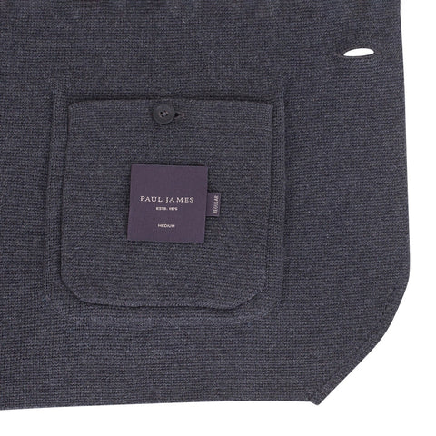 Mens Midweight Cotton Deconstructed Knitted Blazer Anthracite Grey-Blazer-Paul James Knitwear-XS-Regular-Urbanheer