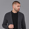 Mens Midweight Cotton Deconstructed Knitted Blazer Anthracite Grey-Blazer-Paul James Knitwear-XS-Regular-Urbanheer