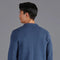 Mens Midweight Cotton Deconstructed Knitted Blazer Blue Melange-Blazer-Paul James Knitwear-XS-Regular-Urbanheer