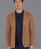 Mens Midweight Cotton Deconstructed Knitted Blazer Camel-Blazer-Paul James Knitwear-XS-Regular-Urbanheer
