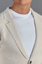 Mens Midweight Cotton Deconstructed Knitted Blazer Ecru-Blazer-Paul James Knitwear-XS-Short-Urbanheer