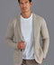 Mens Midweight Cotton Deconstructed Knitted Blazer Fawn-Blazer-Paul James Knitwear-XS-Regular-Urbanheer