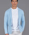 Mens Midweight Cotton Deconstructed Knitted Blazer Pale Blue-Blazer-Paul James Knitwear-S-Regular-Urbanheer