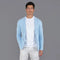Mens Midweight Cotton Deconstructed Knitted Blazer Pale Blue-Blazer-Paul James Knitwear-S-Regular-Urbanheer