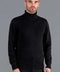 Mens Midweight Cotton Fitted Submariner Roll Neck Jumper Black-Jumper-Paul James Knitwear-S-Black-Urbanheer
