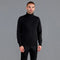 Mens Midweight Cotton Fitted Submariner Roll Neck Jumper Black-Jumper-Paul James Knitwear-S-Black-Urbanheer