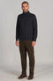 Mens Midweight Cotton Fitted Submariner Roll Neck Jumper Navy-Jumper-Paul James Knitwear-S-Navy-Urbanheer