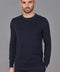 Mens Midweight Cotton Knitted Sweatshirt-Sweatshirt-Paul James Knitwear-S-Navy-Urbanheer