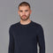 Mens Midweight Cotton Knitted Sweatshirt-Sweatshirt-Paul James Knitwear-S-Navy-Urbanheer