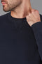 Mens Midweight Cotton Knitted Sweatshirt-Sweatshirt-Paul James Knitwear-S-Navy-Urbanheer