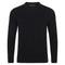 Mens Midweight Cotton Ribbed Crew Neck Jumper-Jumper-Paul James Knitwear-S-Black-Urbanheer