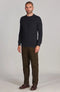 Mens Midweight Cotton Ribbed Crew Neck Jumper-Jumper-Paul James Knitwear-S-Navy-Urbanheer