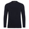Mens Midweight Cotton Ribbed Crew Neck Jumper-Jumper-Paul James Knitwear-S-Navy-Urbanheer