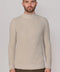 Mens Midweight Cotton Ribbed Mock Turtle Neck Jumper Birch-Jumper-Paul James Knitwear-S-Birch-Urbanheer