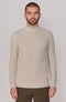 Mens Midweight Cotton Ribbed Mock Turtle Neck Jumper Birch-Jumper-Paul James Knitwear-S-Birch-Urbanheer