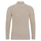 Mens Midweight Cotton Ribbed Mock Turtle Neck Jumper Birch-Jumper-Paul James Knitwear-S-Birch-Urbanheer