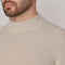 Mens Midweight Cotton Ribbed Mock Turtle Neck Jumper Birch-Jumper-Paul James Knitwear-S-Birch-Urbanheer
