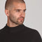 Mens Midweight Cotton Ribbed Mock Turtle Neck Jumper Black-Jumper-Paul James Knitwear-S-Black-Urbanheer