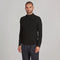 Mens Midweight Cotton Ribbed Mock Turtle Neck Jumper Black-Jumper-Paul James Knitwear-S-Black-Urbanheer