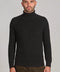 Mens Midweight Cotton Ribbed Roll Neck Jumper Black-Jumper-Paul James Knitwear-S-Black-Urbanheer