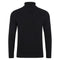 Mens Midweight Cotton Ribbed Roll Neck Jumper Black-Jumper-Paul James Knitwear-S-Black-Urbanheer
