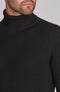 Mens Midweight Cotton Ribbed Roll Neck Jumper Black-Jumper-Paul James Knitwear-S-Black-Urbanheer