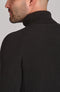 Mens Midweight Cotton Ribbed Roll Neck Jumper Black-Jumper-Paul James Knitwear-S-Black-Urbanheer