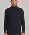 Mens Midweight Cotton Ribbed Roll Neck Jumper Navy-Jumper-Paul James Knitwear-S-Navy-Urbanheer