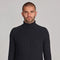 Mens Midweight Cotton Ribbed Roll Neck Jumper Navy-Jumper-Paul James Knitwear-S-Navy-Urbanheer