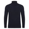 Mens Midweight Cotton Ribbed Roll Neck Jumper Navy-Jumper-Paul James Knitwear-S-Navy-Urbanheer