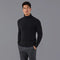 Mens Midweight Cotton Roll Neck Cable Jumper Black-Jumper-Paul James Knitwear-S-Black-Urbanheer