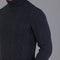 Mens Midweight Cotton Roll Neck Cable Jumper Black-Jumper-Paul James Knitwear-S-Black-Urbanheer