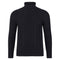 Mens Midweight Cotton Roll Neck Cable Jumper Black-Jumper-Paul James Knitwear-S-Black-Urbanheer