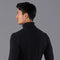 Mens Midweight Cotton Roll Neck Cable Jumper Black-Jumper-Paul James Knitwear-S-Black-Urbanheer
