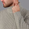 Mens Midweight Cotton Roll Neck Cable Jumper Fawn-Jumper-Paul James Knitwear-S-Fawn-Urbanheer