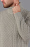Mens Midweight Cotton Roll Neck Cable Jumper Fawn-Jumper-Paul James Knitwear-S-Fawn-Urbanheer