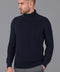 Mens Midweight Cotton Roll Neck Cable Jumper Navy-Jumper-Paul James Knitwear-S-Navy-Urbanheer