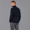 Mens Midweight Cotton Roll Neck Cable Jumper Navy-Jumper-Paul James Knitwear-S-Navy-Urbanheer