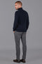 Mens Midweight Cotton Roll Neck Cable Jumper Navy-Jumper-Paul James Knitwear-S-Navy-Urbanheer