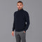 Mens Midweight Cotton Roll Neck Cable Jumper Navy-Jumper-Paul James Knitwear-S-Navy-Urbanheer