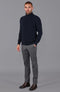 Mens Midweight Cotton Roll Neck Cable Jumper Navy-Jumper-Paul James Knitwear-S-Navy-Urbanheer