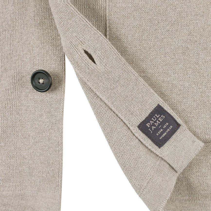 Mens Midweight Cotton Work Shirt Fawn-Jacket-Paul James Knitwear-S-Urbanheer