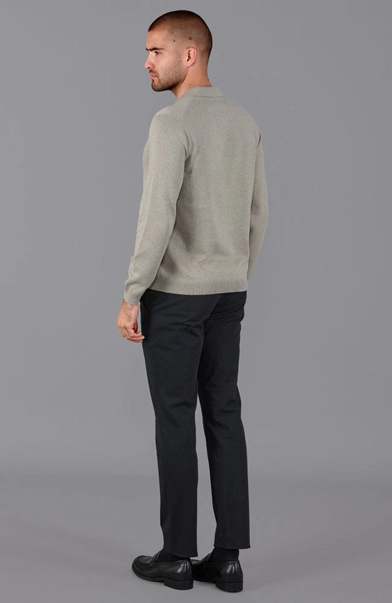Mens Midweight Cotton Work Shirt Fawn-Jacket-Paul James Knitwear-S-Urbanheer